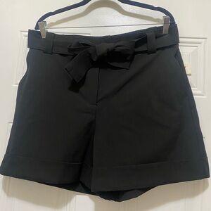 Rachel Zoe women black belted shorts NWT $32 Size 14